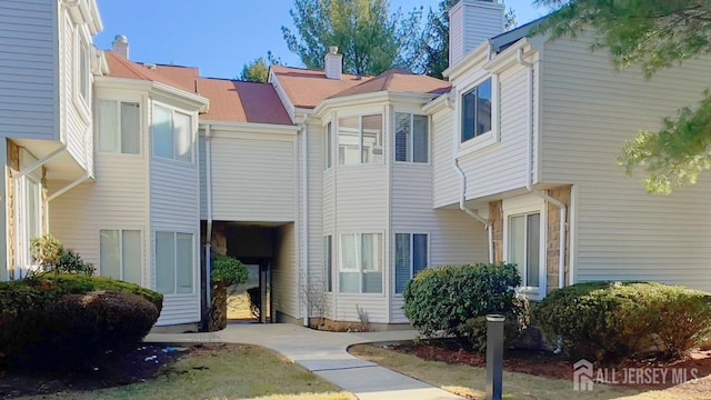 exterior space with a chimney