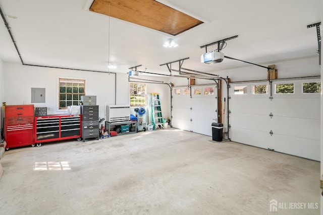 46 Hosford Ave, Leonardo, NJ 07737 - garage featuring electric panel and a garage door opener