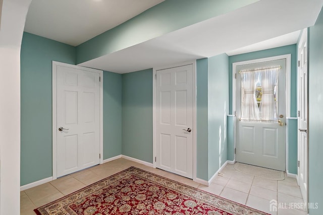 46 Hosford Ave, Leonardo, NJ 07737 - foyer entrance with light tile patterned floors and baseboards