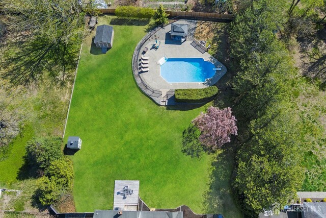 46 Hosford Ave, Leonardo, NJ 07737 - drone / aerial view of a pool