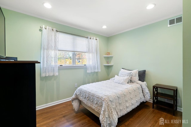46 Hosford Ave, Leonardo, NJ 07737 - bedroom featuring wood finished floors, crown molding, baseboards, and recessed lighting