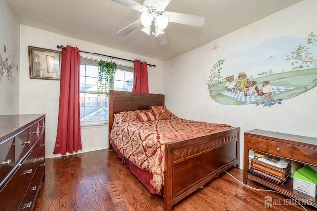 31 Capica Ct Unit 79, Old Bridge, NJ 08879 - bedroom with dark wood-type flooring and a ceiling fan