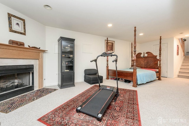 31 Capica Ct Unit 79, Old Bridge, NJ 08879 - bedroom featuring carpet, recessed lighting, and a high end fireplace