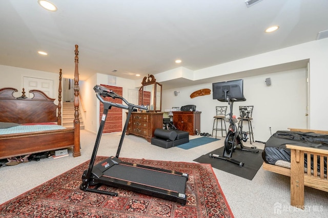 31 Capica Ct Unit 79, Old Bridge, NJ 08879 - workout room featuring carpet floors and recessed lighting