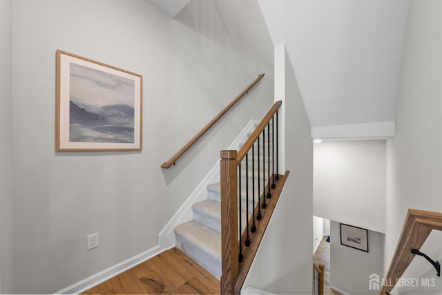 1306 Parker Blvd, West Windsor, NJ 08550 - stairway with wood finished floors and baseboards