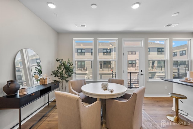 1306 Parker Blvd, West Windsor, NJ 08550 - dining area with wood finished floors and recessed lighting