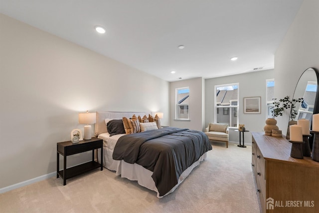 1306 Parker Blvd, West Windsor, NJ 08550 - bedroom featuring light carpet and recessed lighting