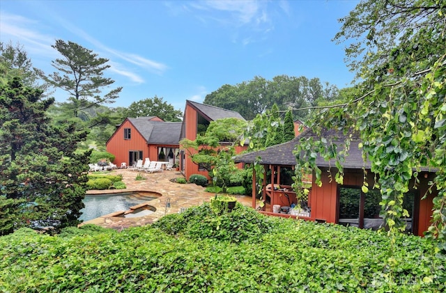 25 Deer Path, Holmdel, NJ 07733 - view of yard with a patio area and a swimming pool
