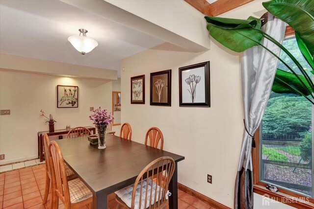 25 Deer Path, Holmdel, NJ 07733 - dining area featuring light tile patterned floors and baseboards