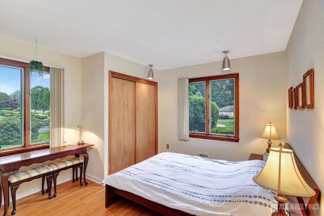 25 Deer Path, Holmdel, NJ 07733 - bedroom with multiple windows, light wood finished floors, and a closet