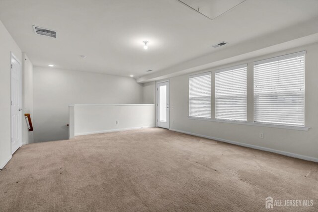 empty room with light carpet