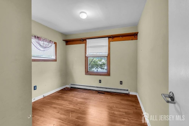12 Dey St, Englishtown, NJ 07726 - unfurnished room with baseboard heating, healthy amount of natural light, and light wood finished floors