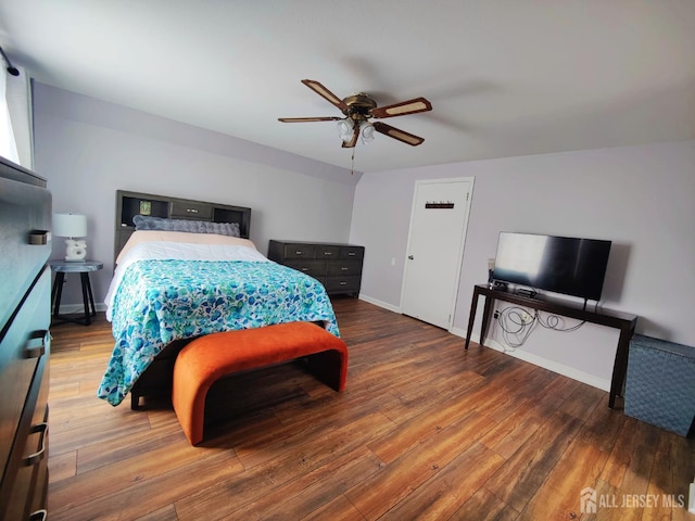 10-P Sussex Way, Monroe, NJ 08831 - bedroom with wood finished floors, a ceiling fan, and baseboards
