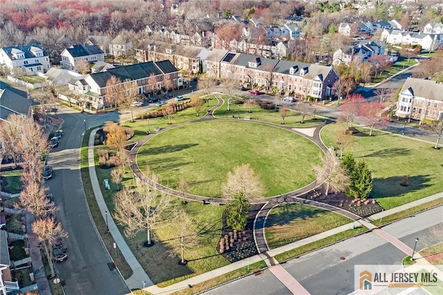 bird's eye view featuring a residential view