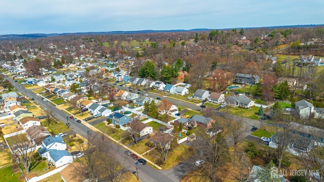 aerial view with a residential view
