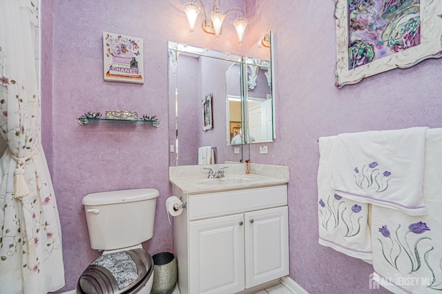 137 Murano Ave, Monroe, NJ 08831 - full bath with vanity, toilet, and a chandelier