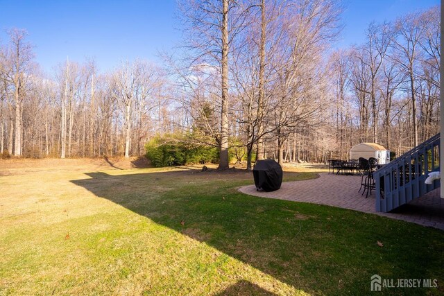 view of yard with a patio