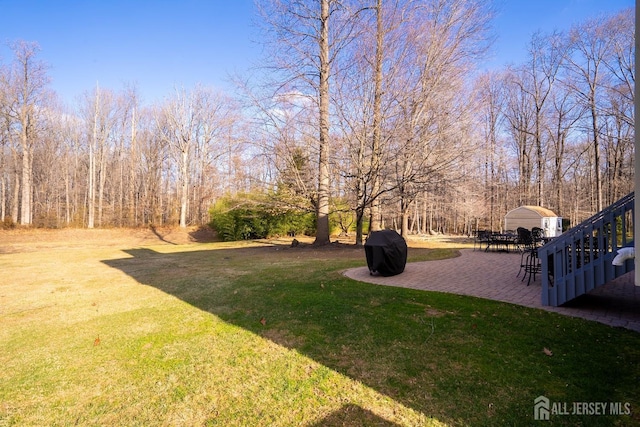 view of yard with a patio