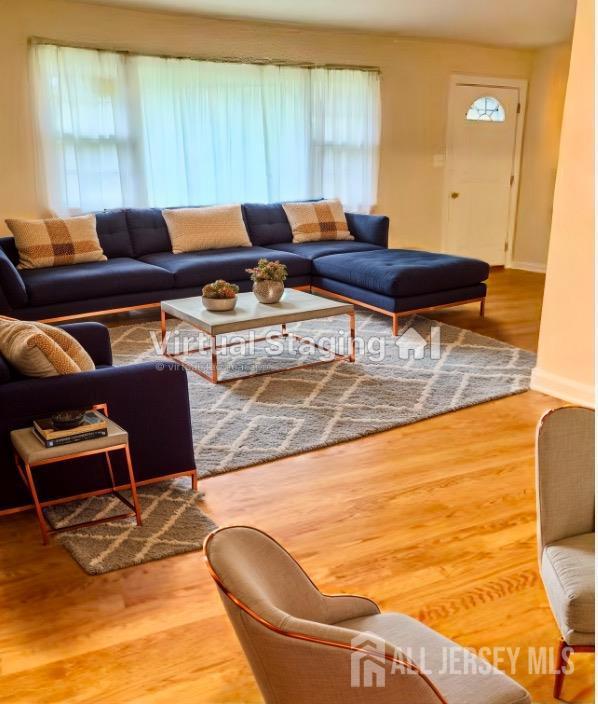 living room featuring hardwood / wood-style flooring