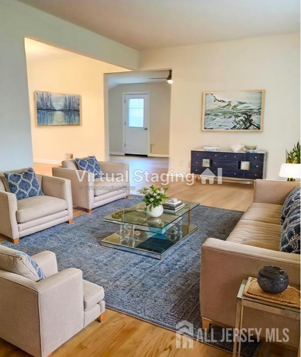 living room featuring hardwood / wood-style flooring