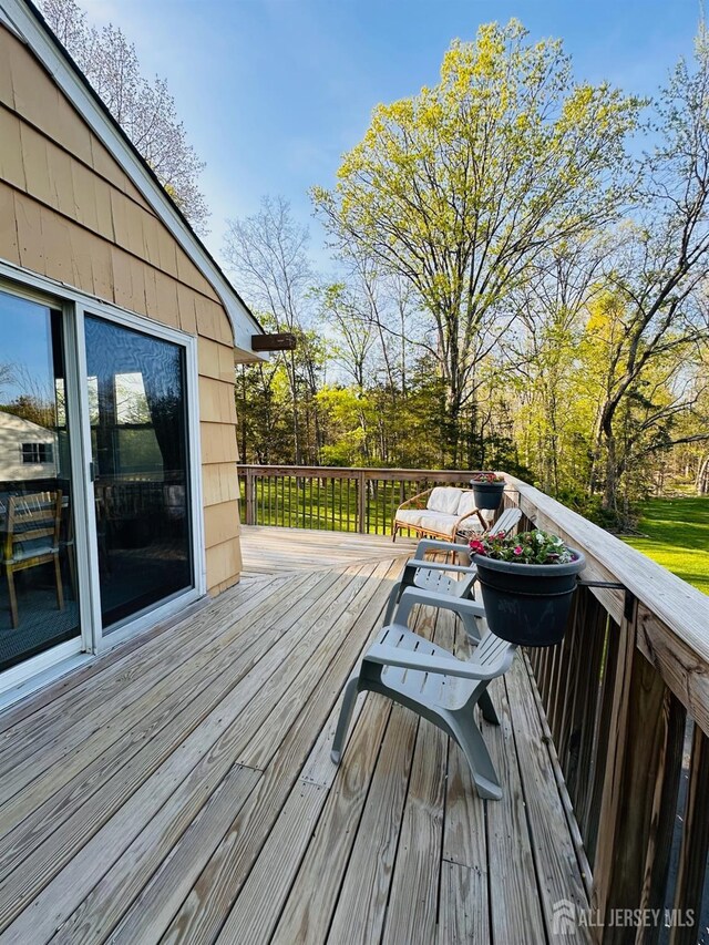 view of wooden terrace
