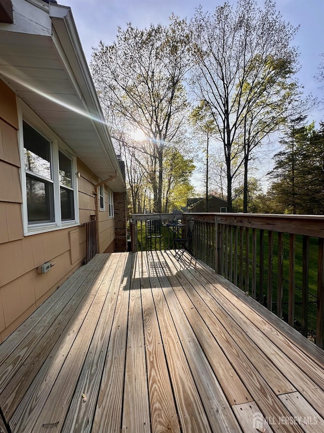 view of wooden terrace