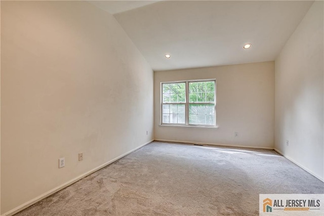 303 Harvest Ln, South Brunswick, NJ 08852 - carpeted spare room featuring recessed lighting and vaulted ceiling