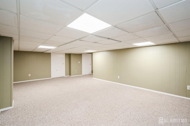 8 Appletree Ln, East Brunswick, NJ 08816 - carpeted spare room featuring a drop ceiling and baseboards