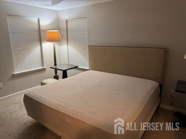 bedroom with carpet floors