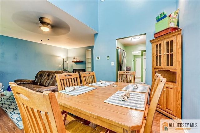 76 Letts Ct Unit 167, Old Bridge, NJ 07747 - dining area featuring light wood-type flooring and a ceiling fan