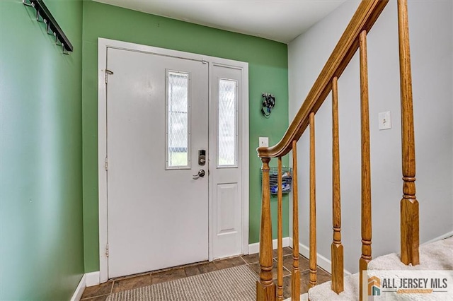 76 Letts Ct Unit 167, Old Bridge, NJ 07747 - entrance foyer with stairway and baseboards