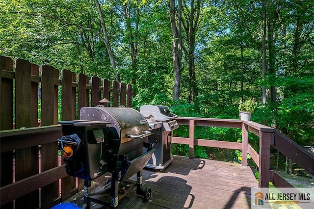 76 Letts Ct Unit 167, Old Bridge, NJ 07747 - wooden deck featuring grilling area