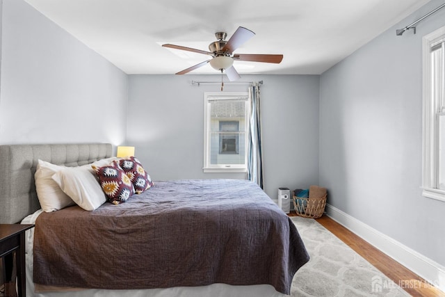 31 Riva Ave, Milltown, NJ 08850 - bedroom featuring wood finished floors, baseboards, and ceiling fan