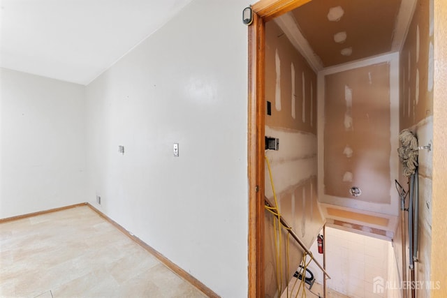 interior space with baseboards