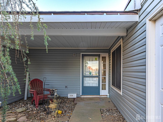 view of doorway to property