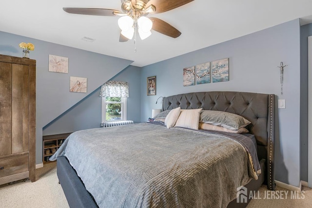 229 Harris Ave, Middlesex, NJ 08846 - bedroom with light colored carpet and a ceiling fan