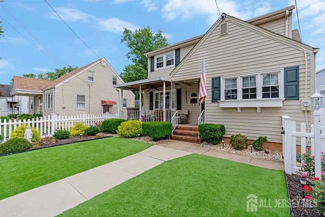 229 Harris Ave, Middlesex, NJ 08846 - bungalow-style house featuring a porch and a ceiling fan