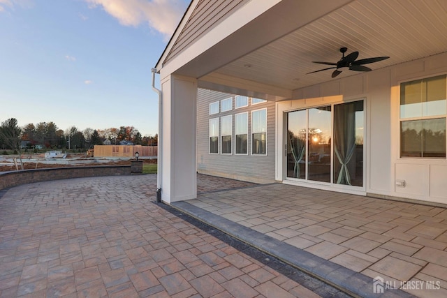 21 Cole Pl, Cranbury, NJ 08512 - view of patio / terrace with ceiling fan
