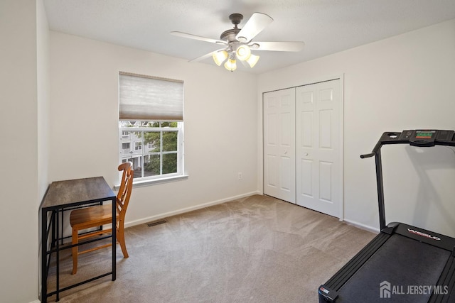 116 Prestwick Way, Edison, NJ 08820 - unfurnished office featuring a ceiling fan and carpet