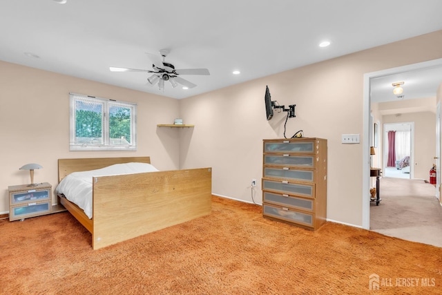 19 Ellen Cir, Old Bridge, NJ 08857 - carpeted bedroom featuring recessed lighting and a ceiling fan