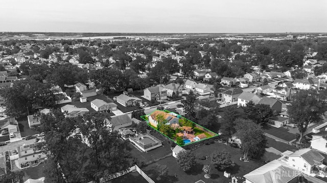201 Summit Ave, Fords, NJ 08863 - aerial view of residential area with property parcel outlined