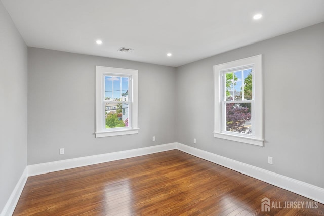 118 Hillside Ave, Woodbridge Proper, NJ 07095 - spare room with dark wood-style flooring and recessed lighting