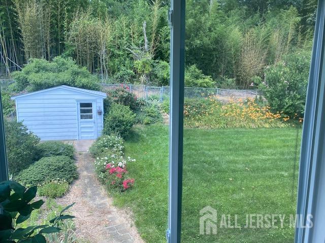 34 Bartman Rd, East Brunswick, NJ 08816 - view of yard featuring a shed