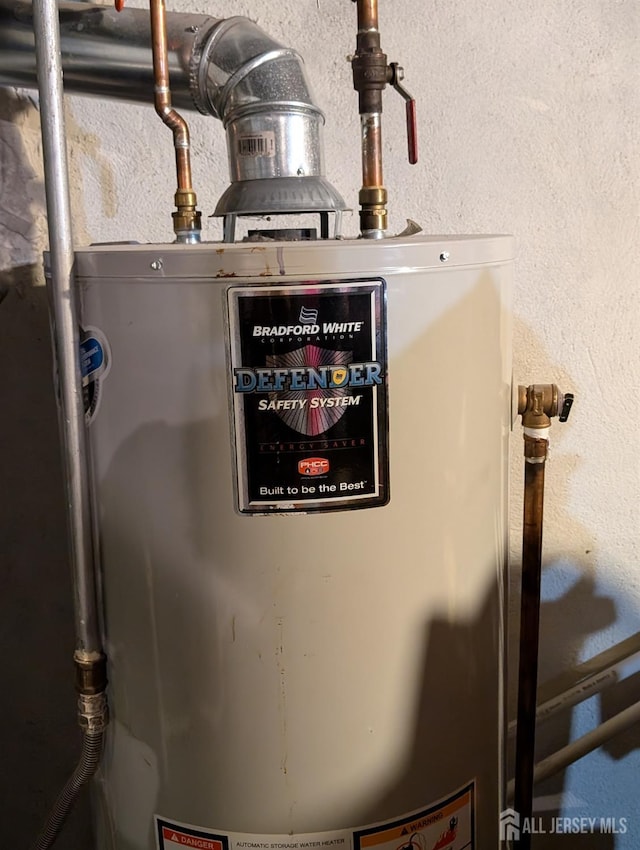 utilities featuring gas water heater