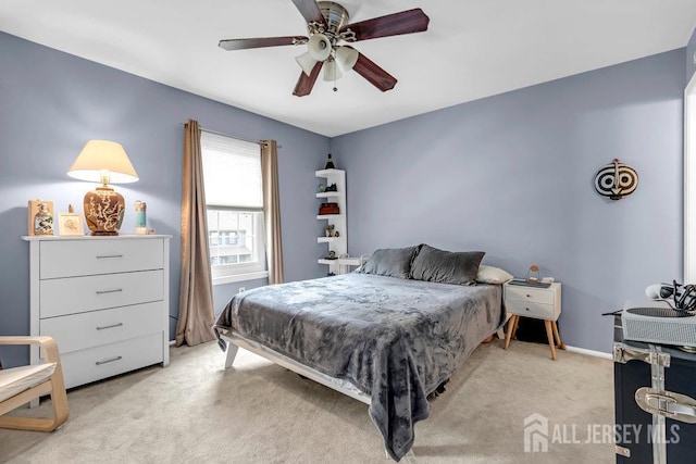 223 Perth Hill Ct, Matawan, NJ 07747 - bedroom featuring light colored carpet and ceiling fan
