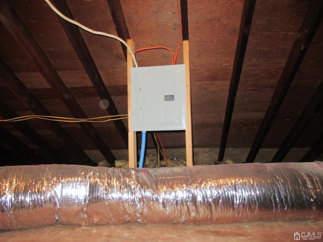 68 Macarthur Ave, Sayreville, NJ 08872 - unfinished attic featuring electric panel