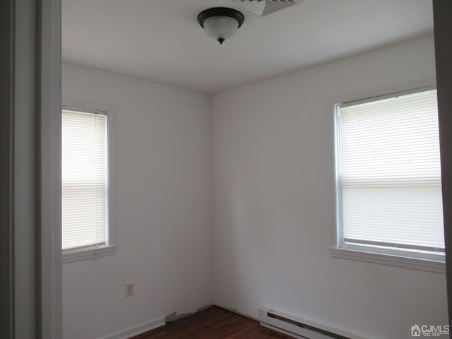 68 Macarthur Ave, Sayreville, NJ 08872 - unfurnished room featuring dark wood-style flooring and baseboard heating