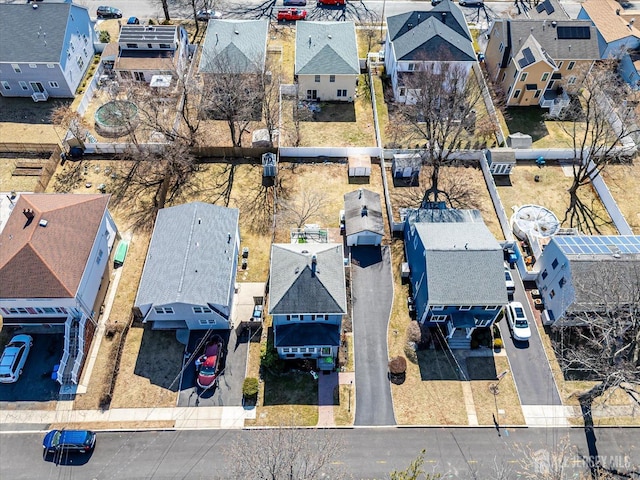 bird's eye view with a residential view