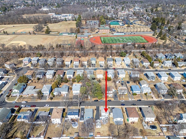 aerial view featuring a residential view