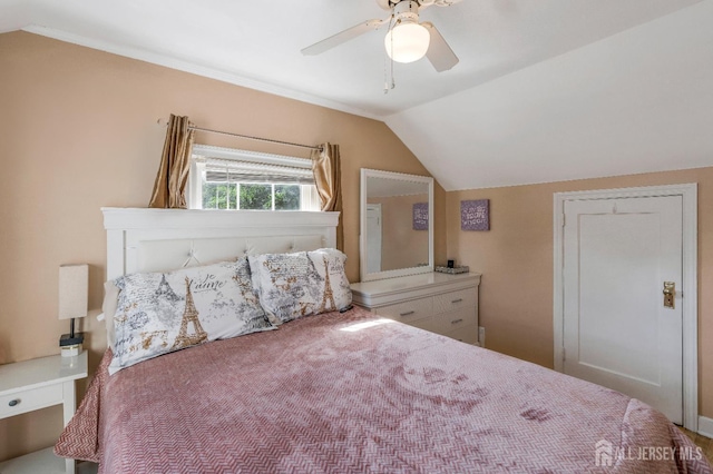 324 Greene Ave, Middlesex, NJ 08846 - bedroom featuring lofted ceiling and a ceiling fan